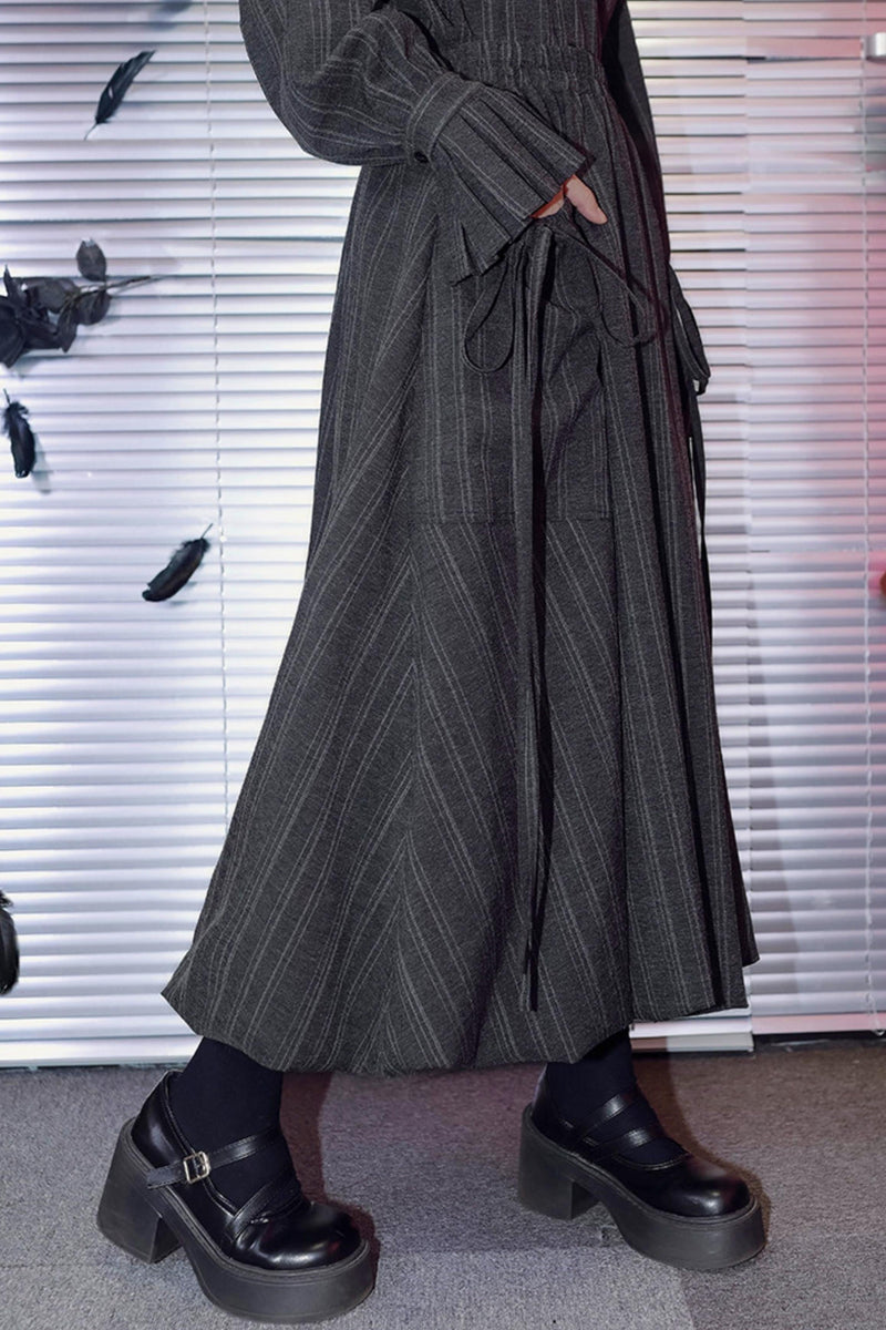 Eden Gray Embroidered Shirt + Skirt