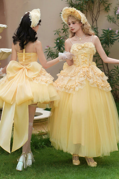 Flower Sweet Mesh Corset Lolita Set