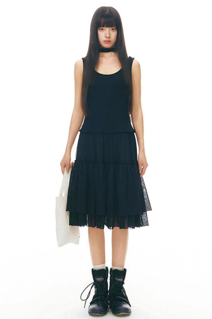 Y2k Tulle Vest Dress