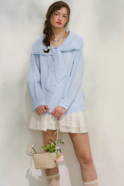French Sailor Collar Blouse