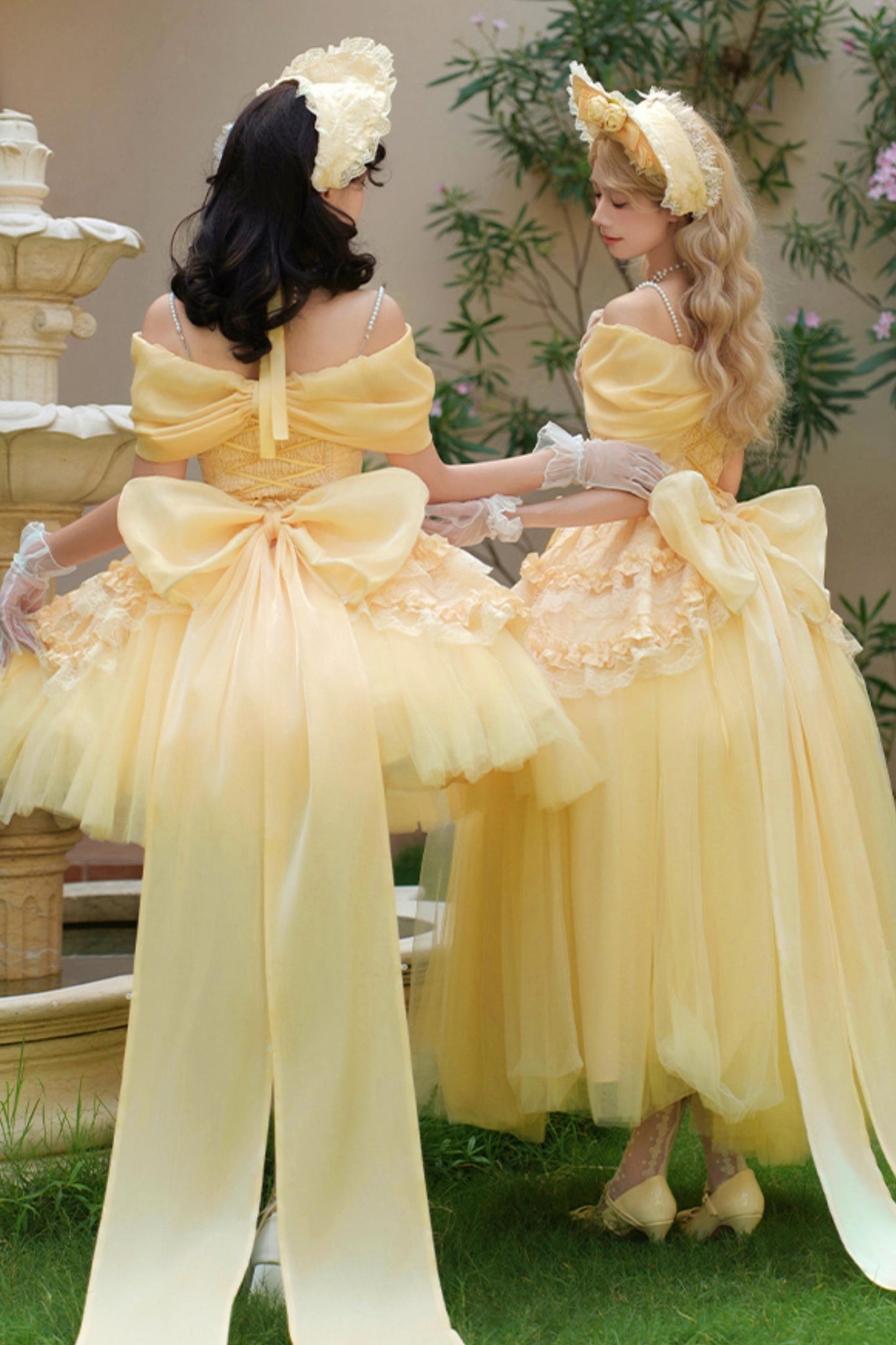 Flower Sweet Mesh Corset Lolita Set