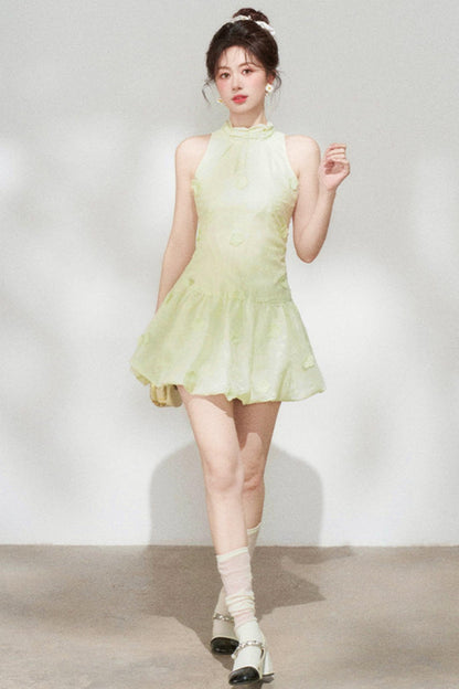 Jacquard Halter Dress