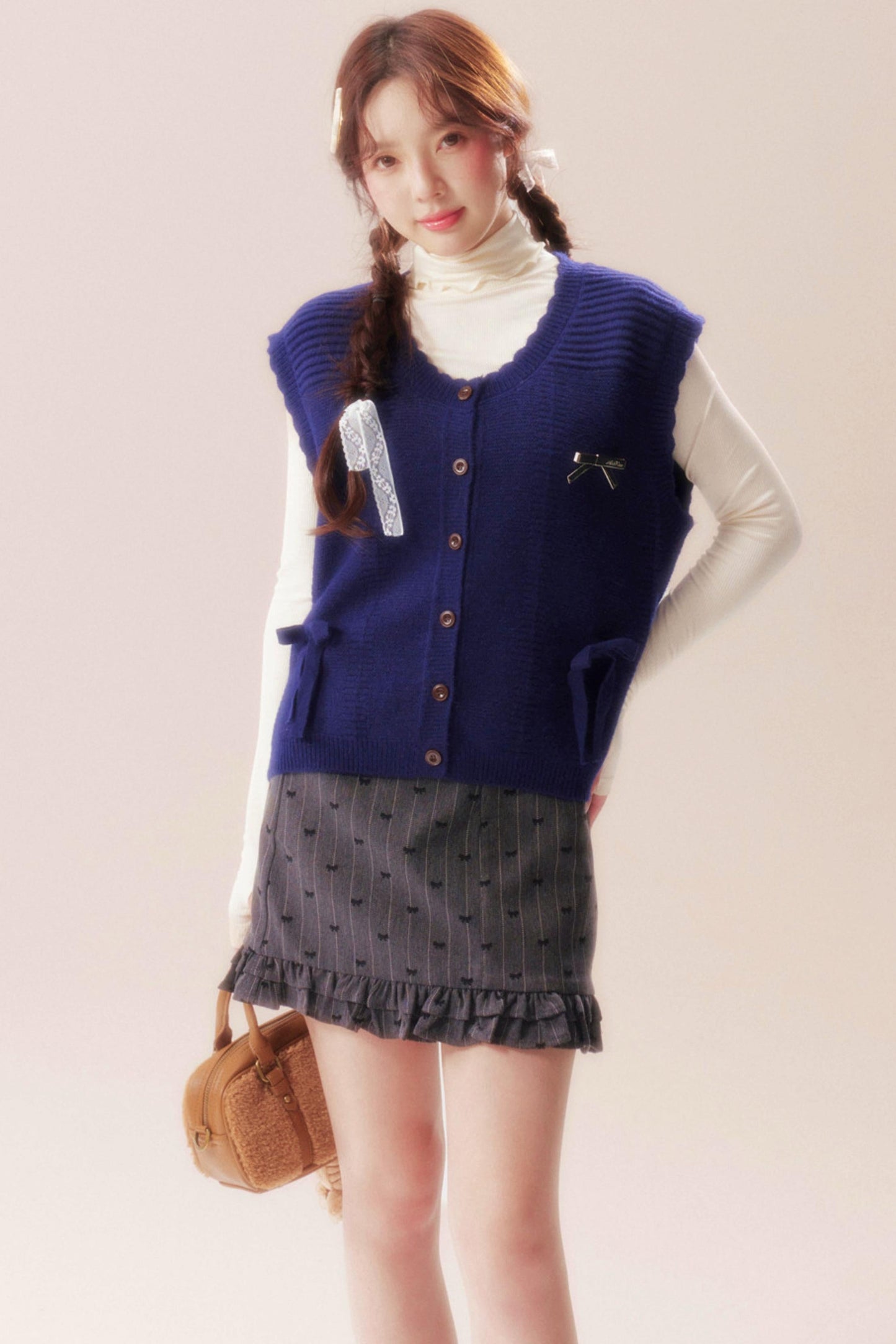 Moonlight Song Ribbon Knit Vest