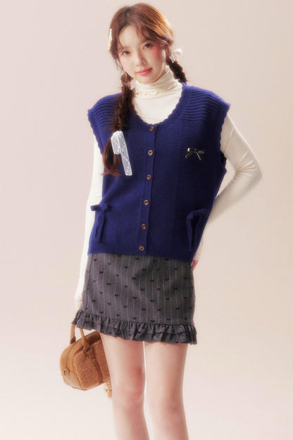 Moonlight Song Ribbon Knit Vest