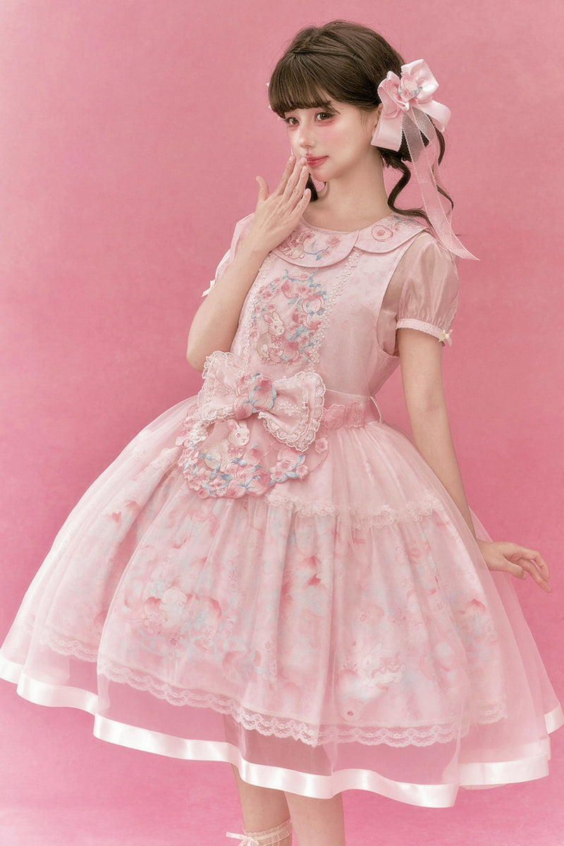 うさぎと桃のチャイナドレス+トップス+アウター+アクセサリー