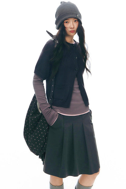 Y2k Button Layered Top