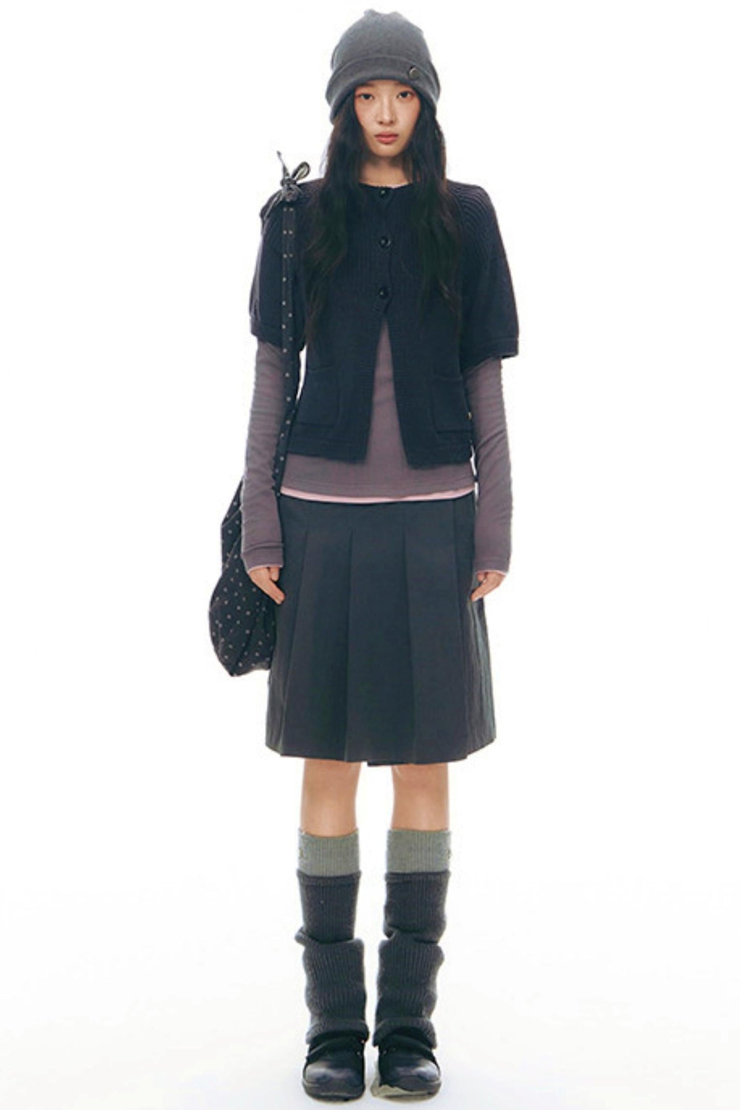 Y2k Button Layered Top