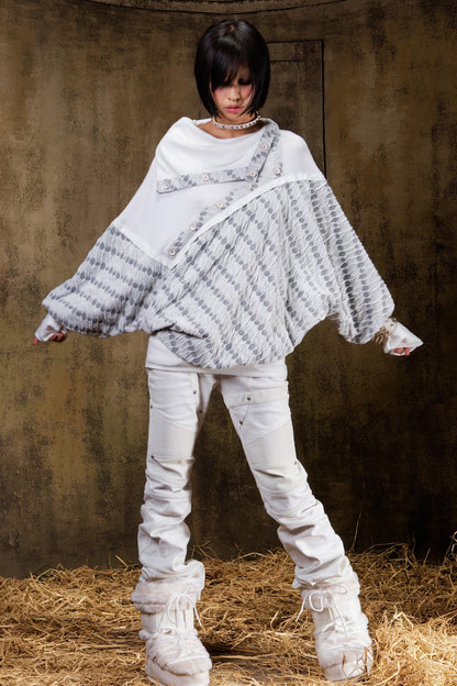 Stacked Color Batwing Top