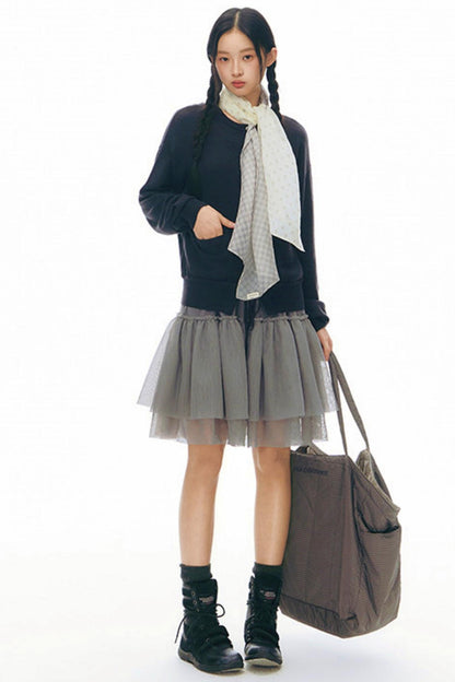 Drawstring Knit Cardigan