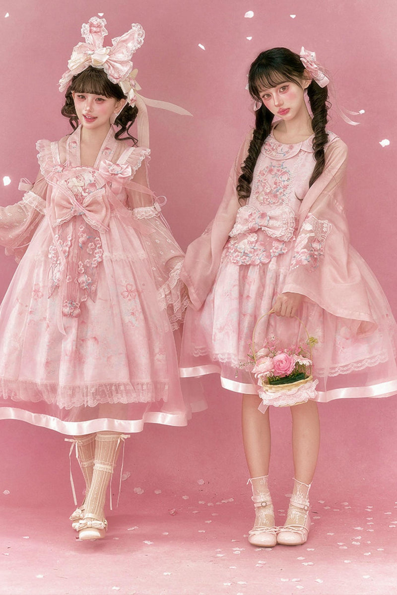 うさぎと桃のチャイナドレス+トップス+アウター+アクセサリー
