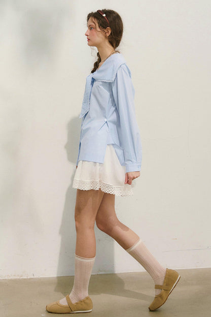French Sailor Collar Blouse