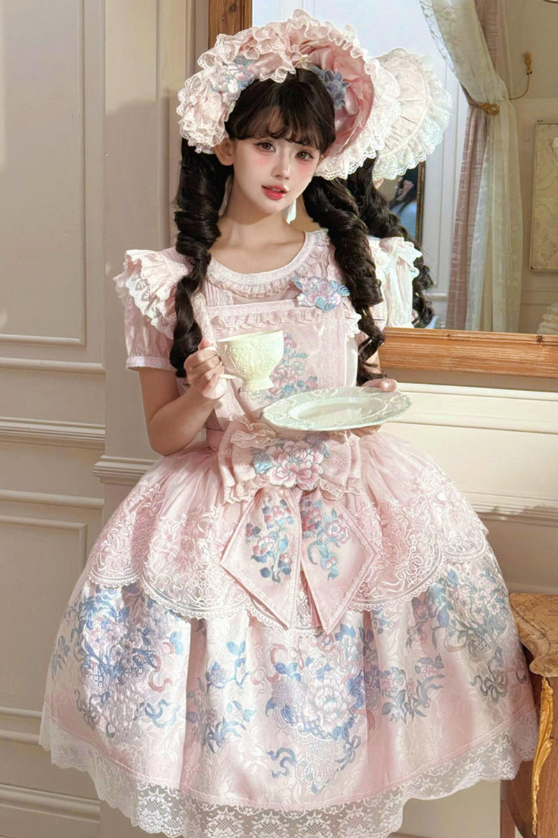 ピオニーサテンクロスカラージャケット+スカート+ドレス+トップス+ヘアアクセサリー