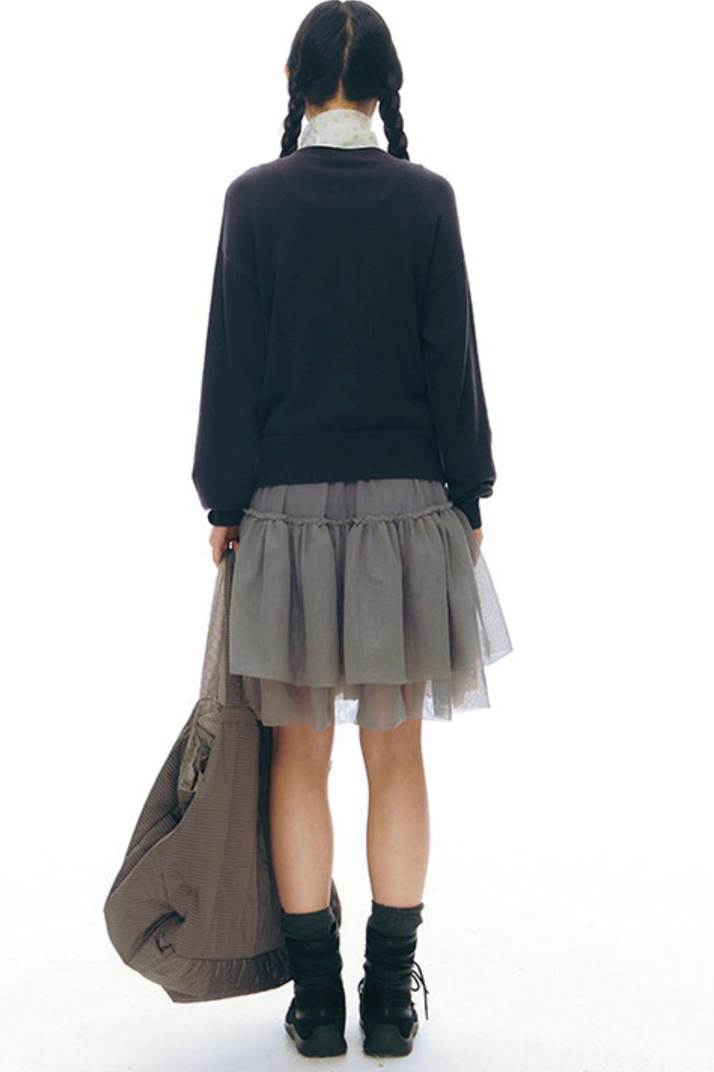 Drawstring Knit Cardigan