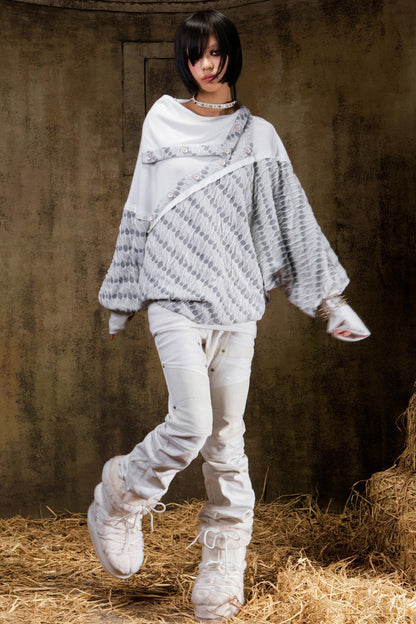 Stacked Color Batwing Top