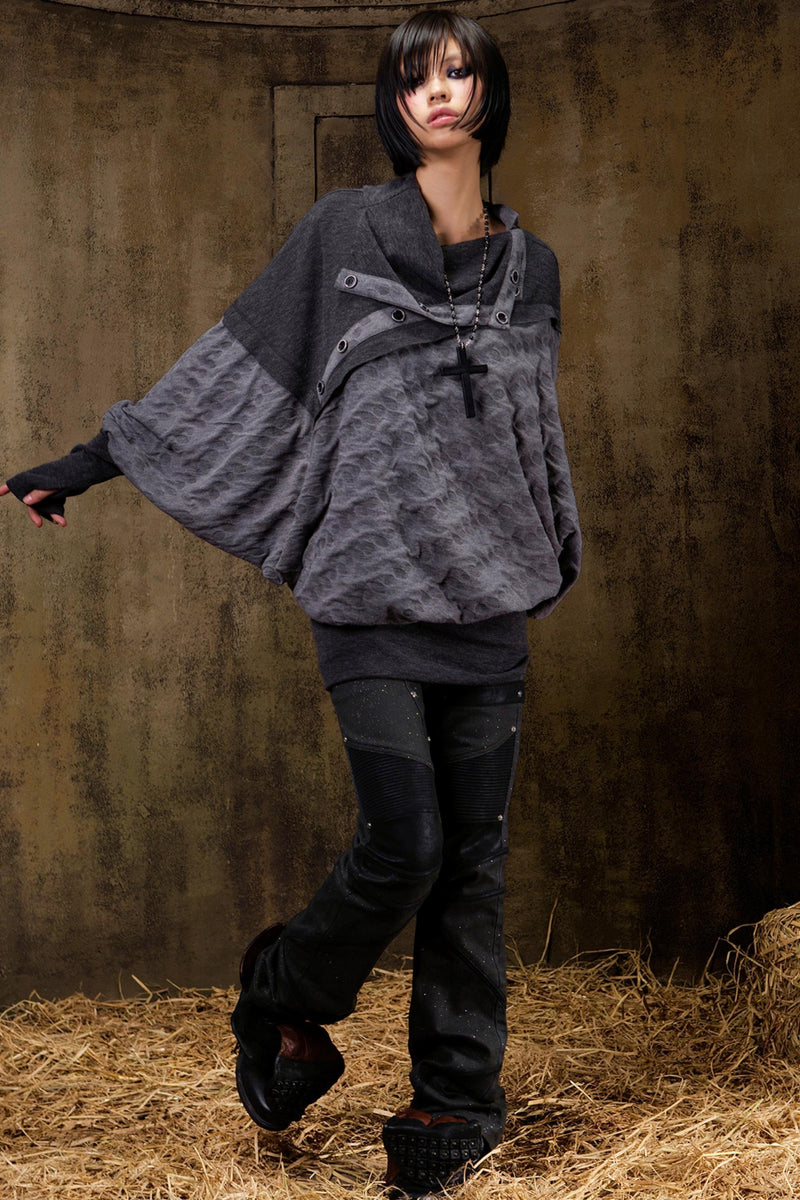 Stacked Color Batwing Top