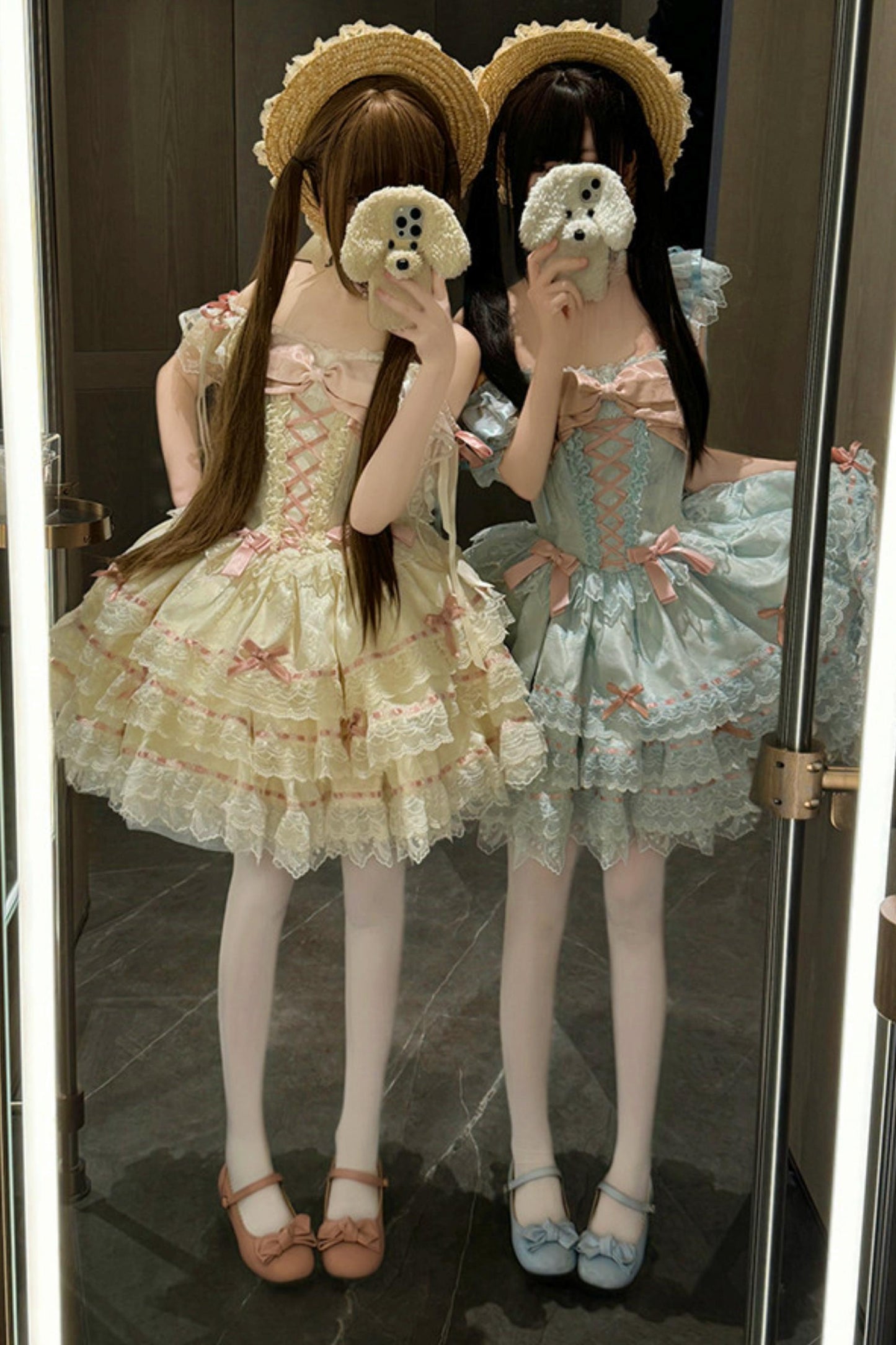 【予約商品】プリンセスリボンレースアップロリータドレス+アクセサリー
