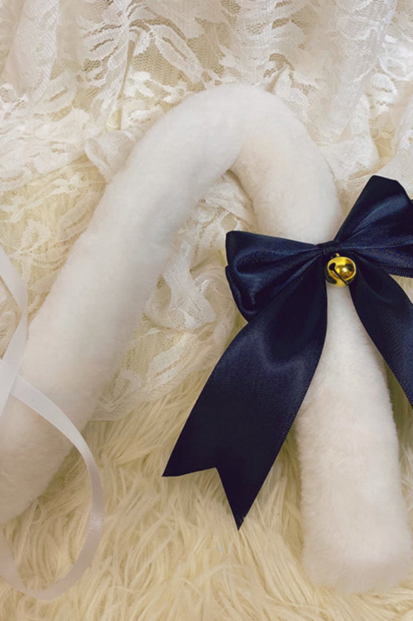 Dress With Apron and Tiara Bow Set