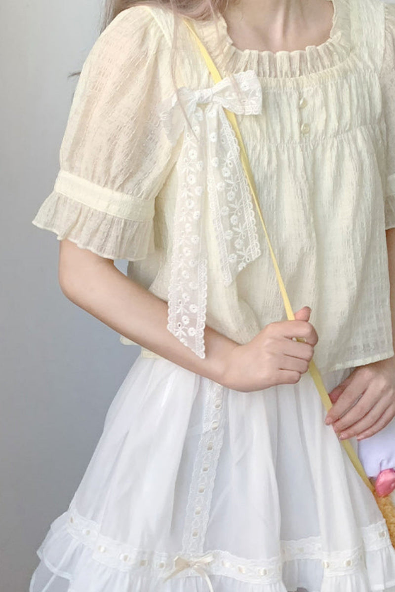 Chiffon Top Tiered Skirt Set