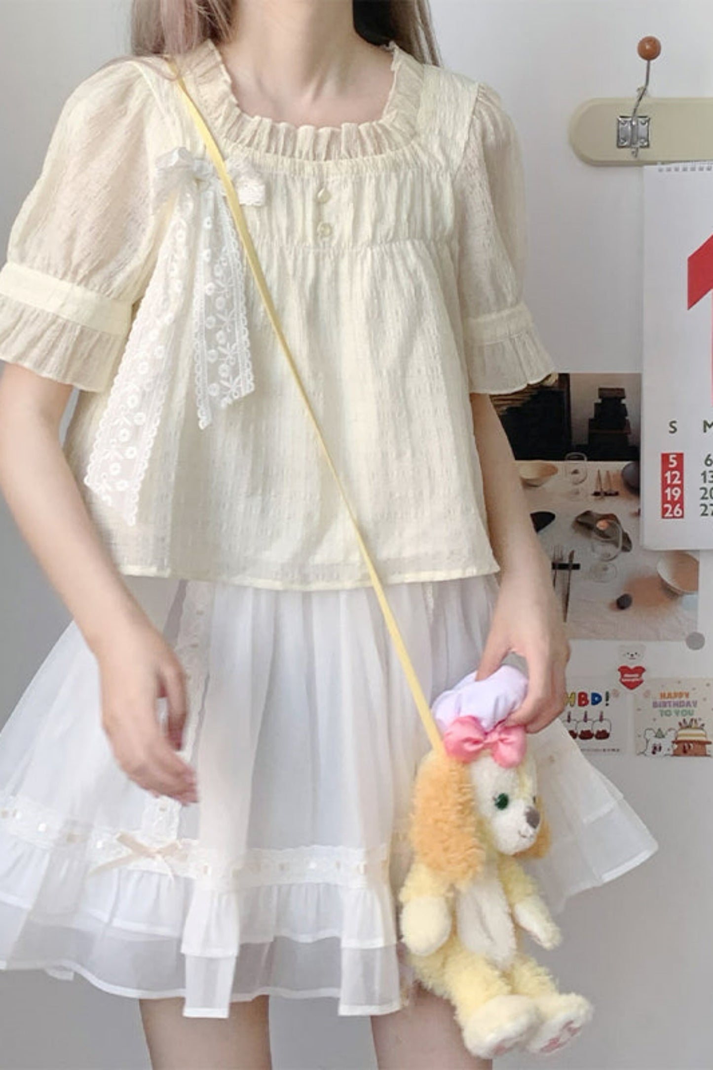 Chiffon Top Tiered Skirt Set