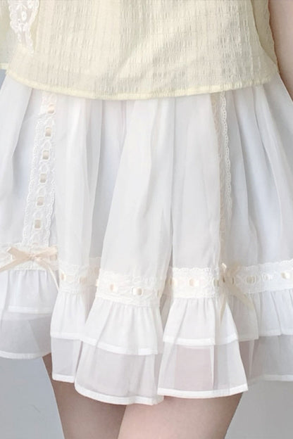 Chiffon Top Tiered Skirt Set