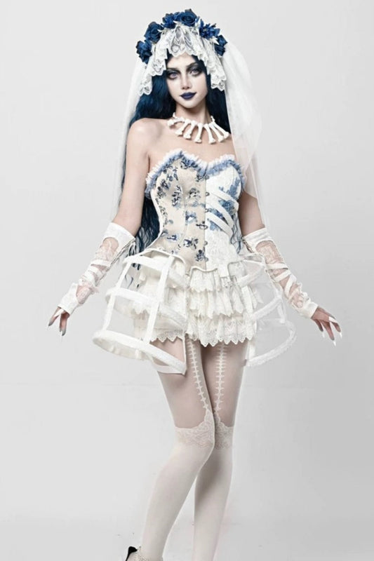 [pre-order] Zombie Bride Gothic Lace Corset Set