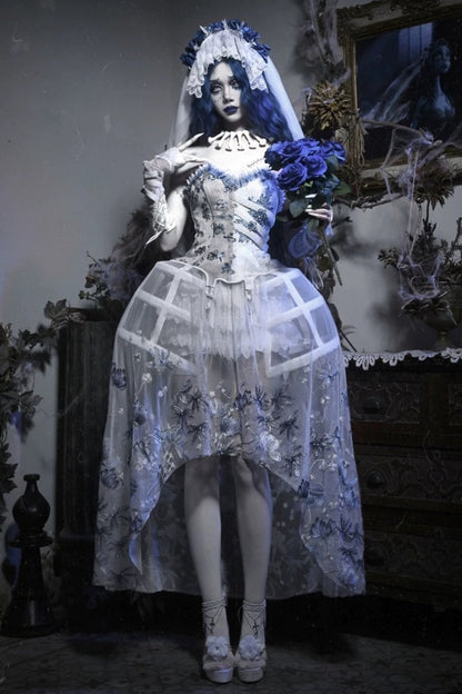 [pre-order] Zombie Bride Gothic Lace Corset Set