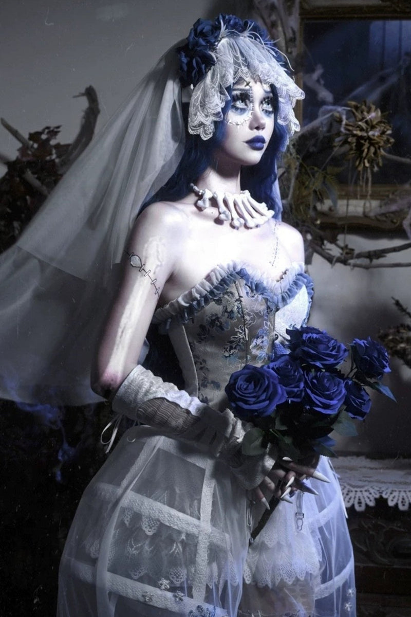 [pre-order] Zombie Bride Gothic Lace Corset Set