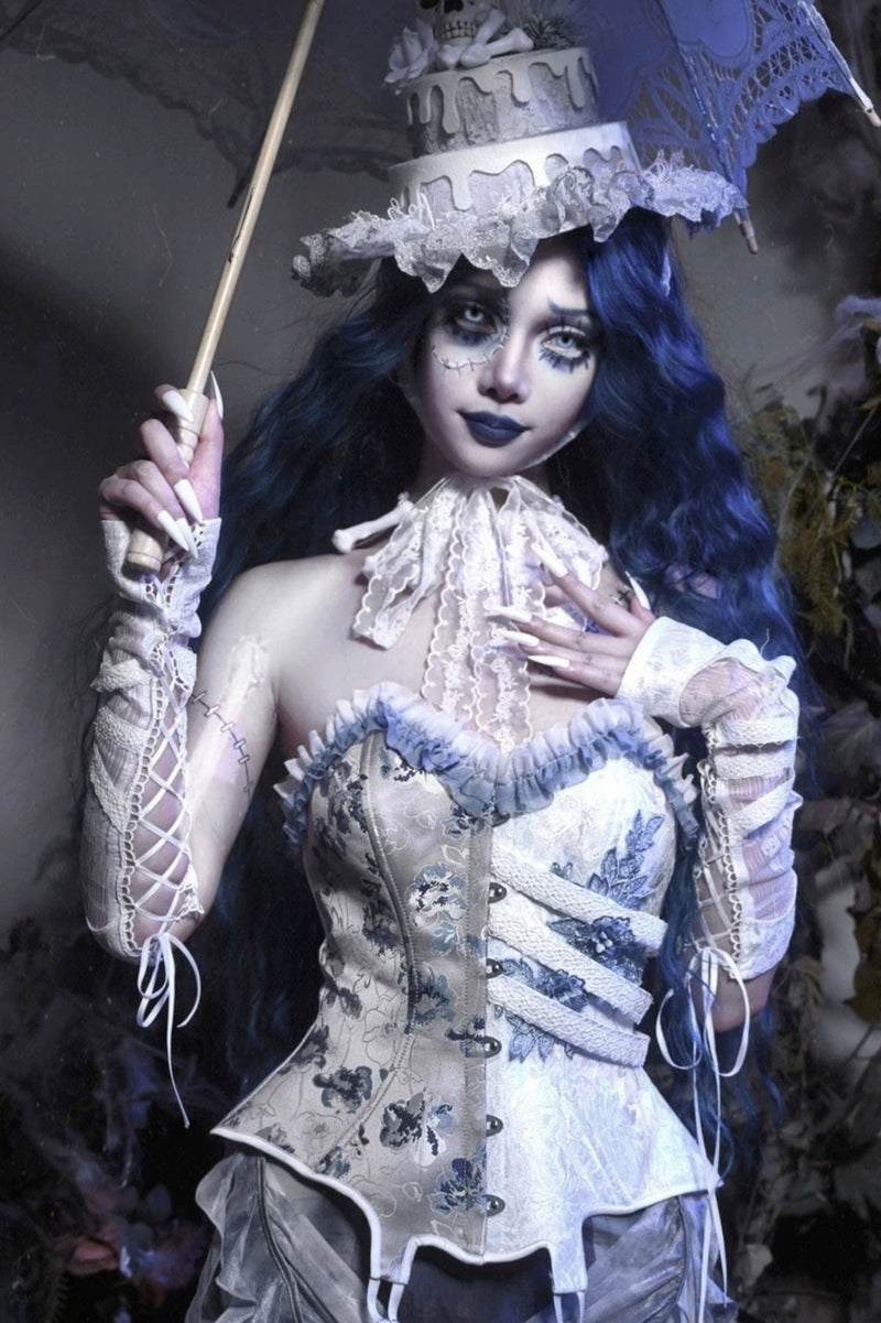 [pre-order] Zombie Bride Gothic Lace Corset Set