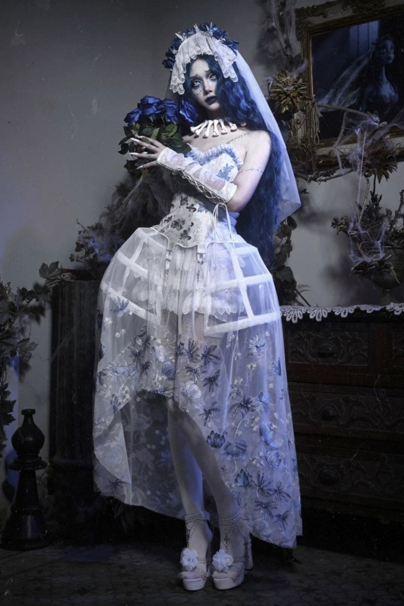 [pre-order] Zombie Bride Gothic Lace Corset Set