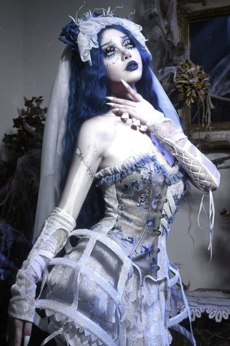 [pre-order] Zombie Bride Gothic Lace Corset Set