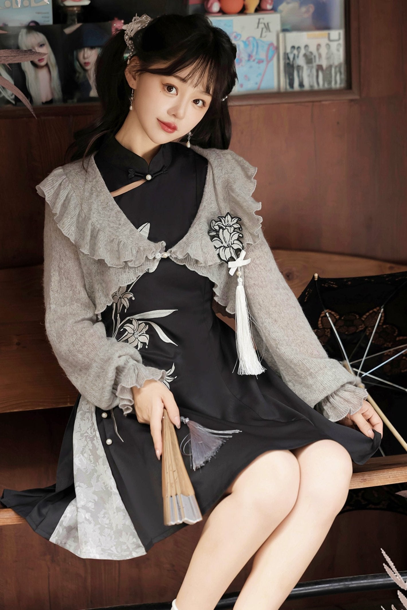 Cheongsam Dress + Short Top