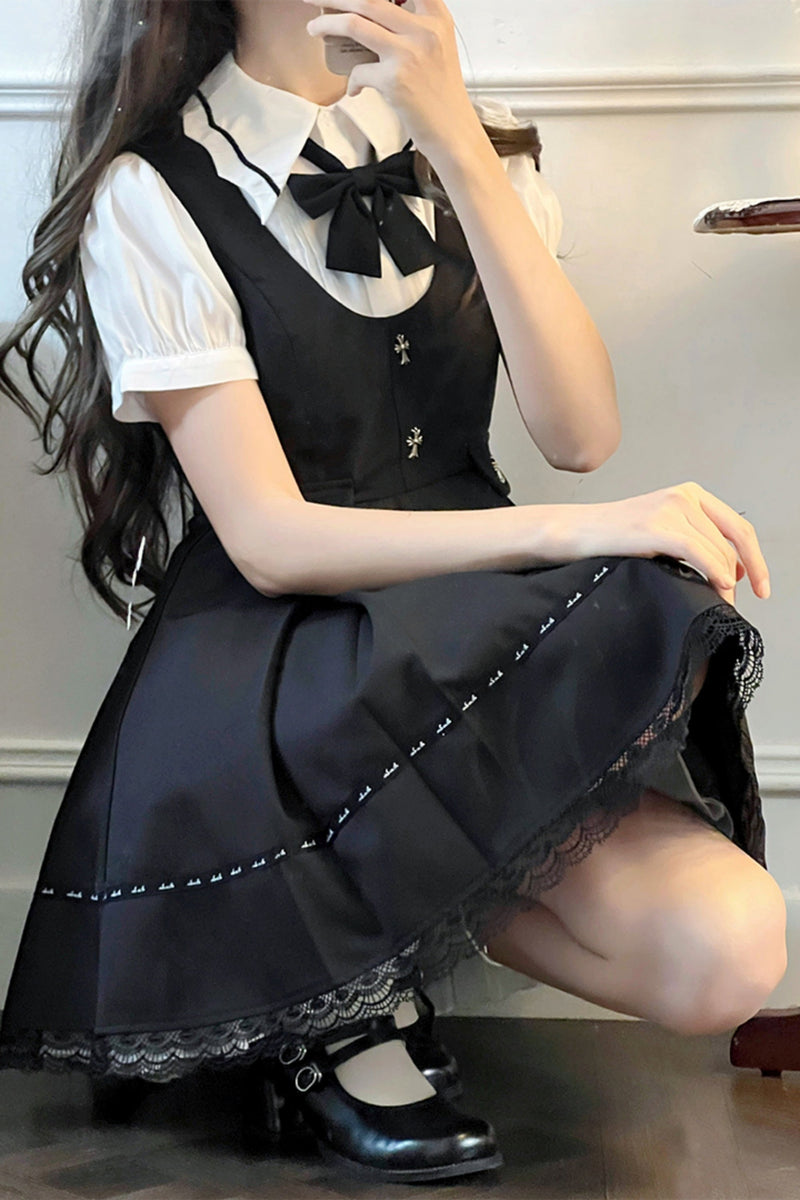 Summer Shirt + Vest Flare Skirt
