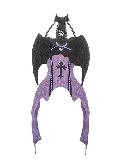 Witch Pumpkin Pants Bat Bell Sleeve Set