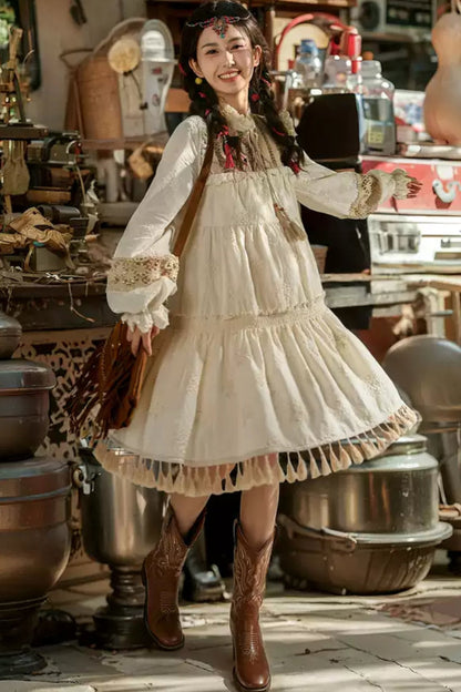 Resort Tassel Vest Dress Set