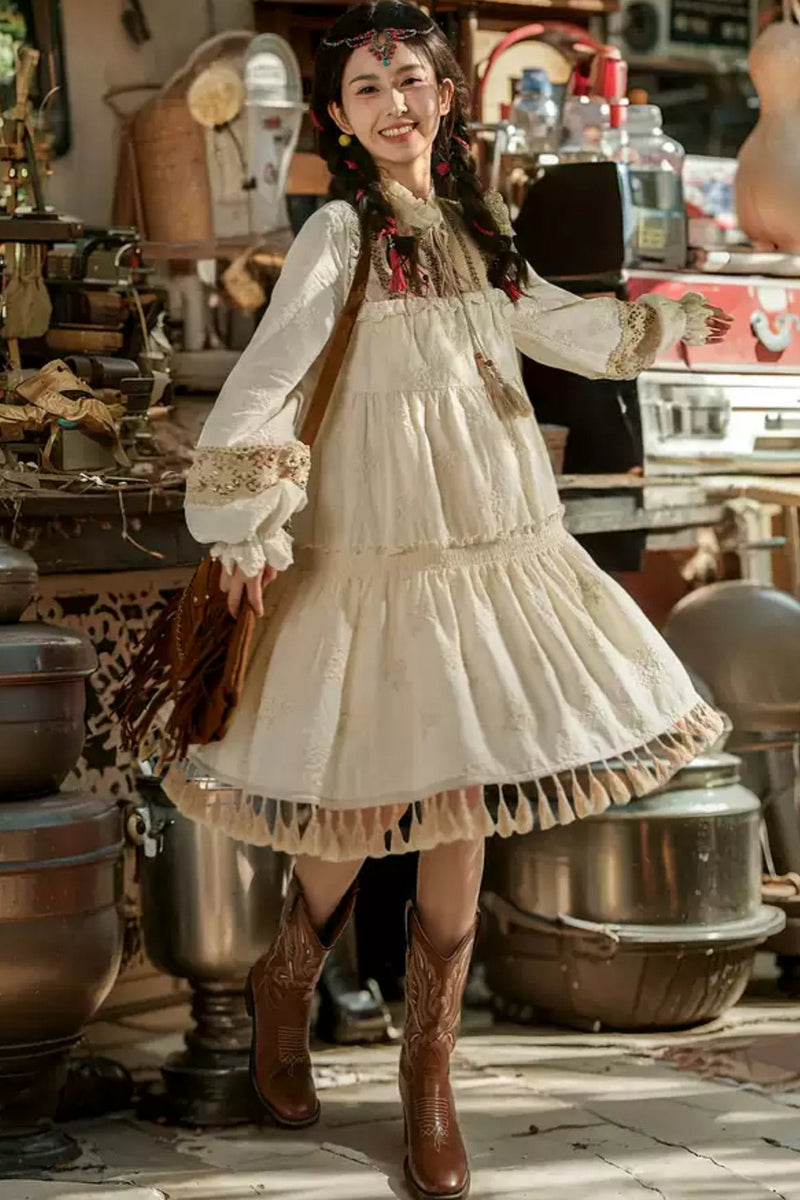 Resort Tassel Vest Dress Set