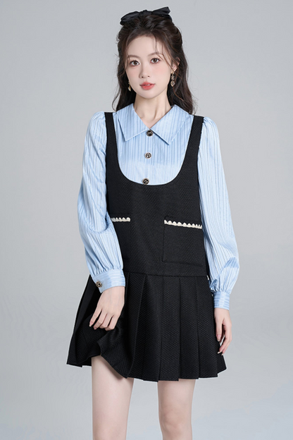 French Hepburn Pleated Doll Dress