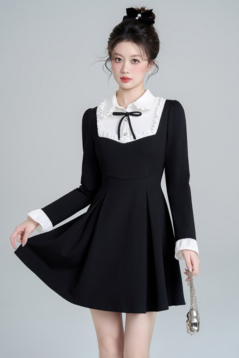 Black Hepburn Style Dress