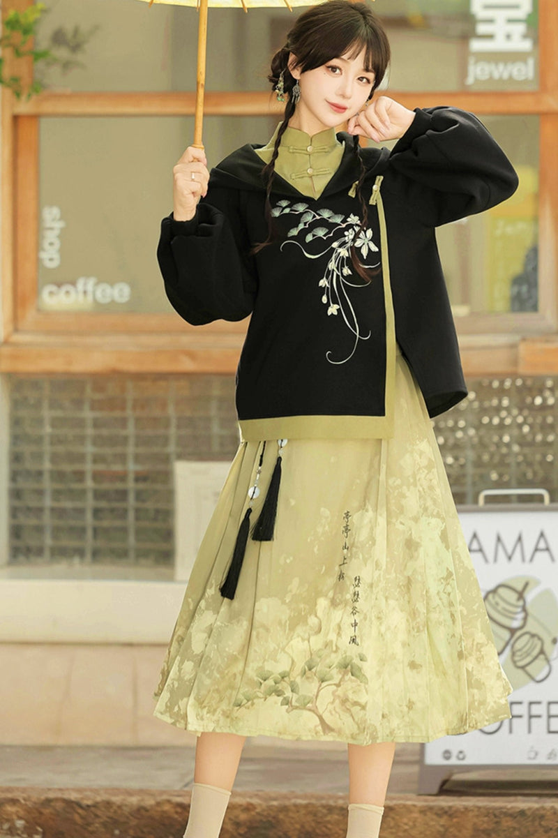 Chinese-style Girl Hoodie + Skirt