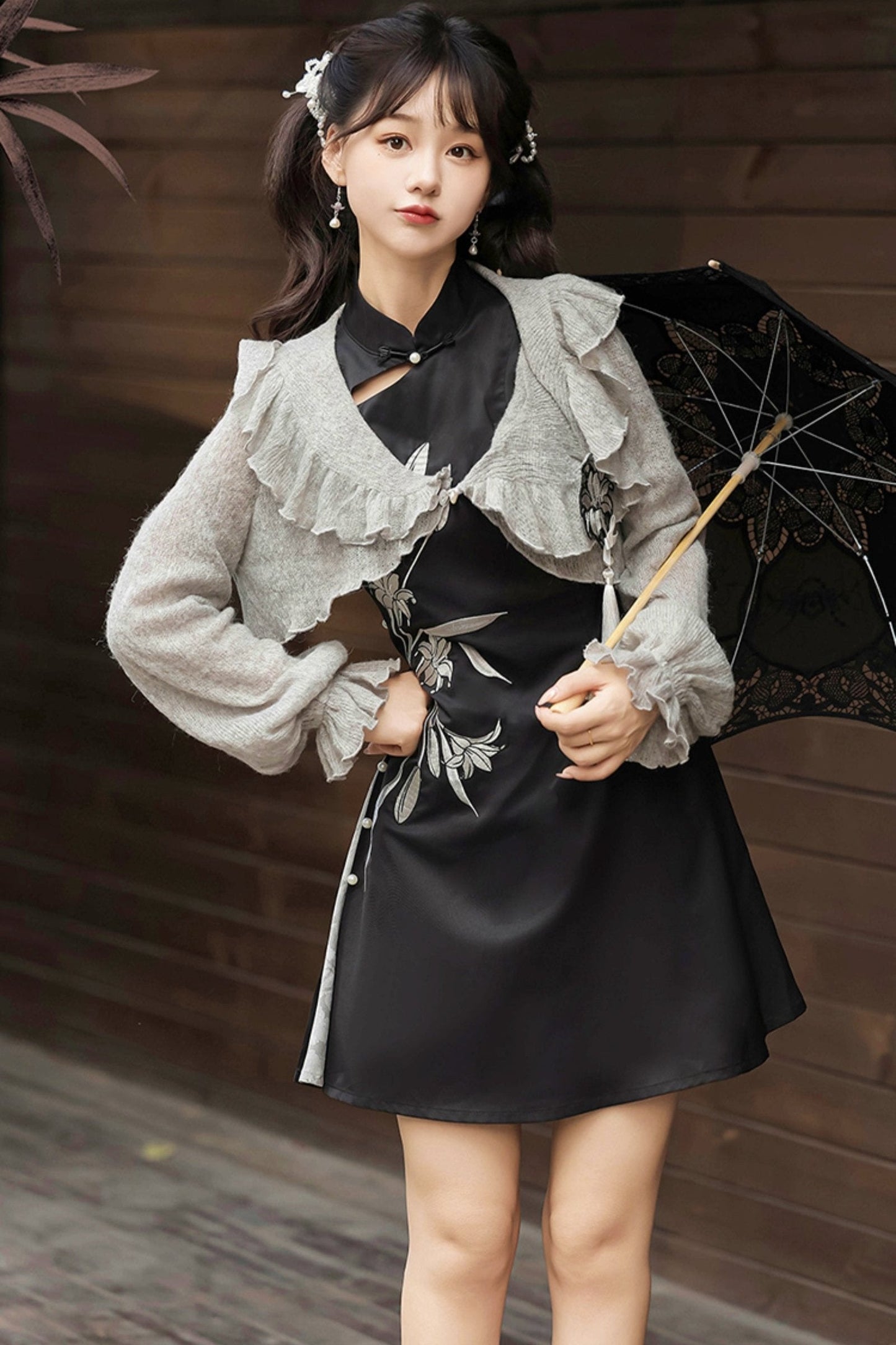 Cheongsam Dress + Short Top
