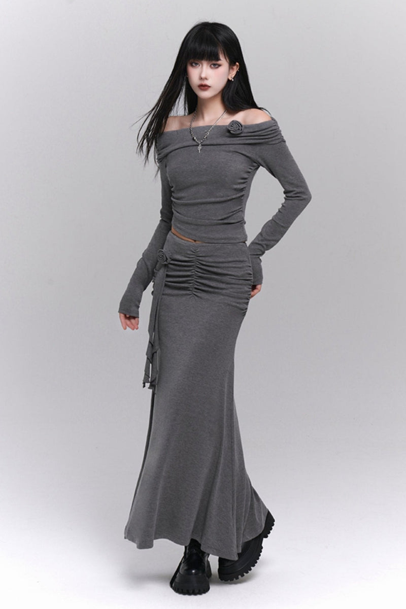 Sweet Spicy One-shoulder Set