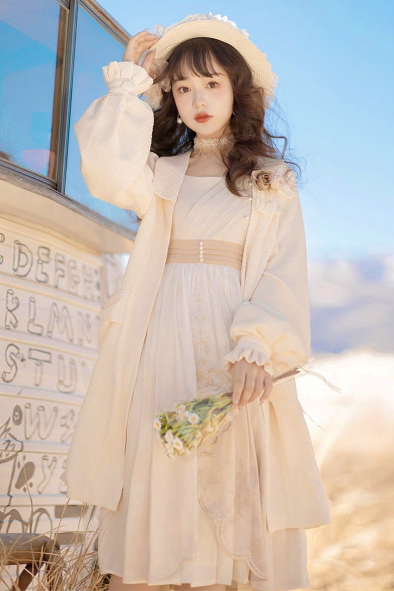 Sweet Retro Jacket + Ruffle Suspender Dress