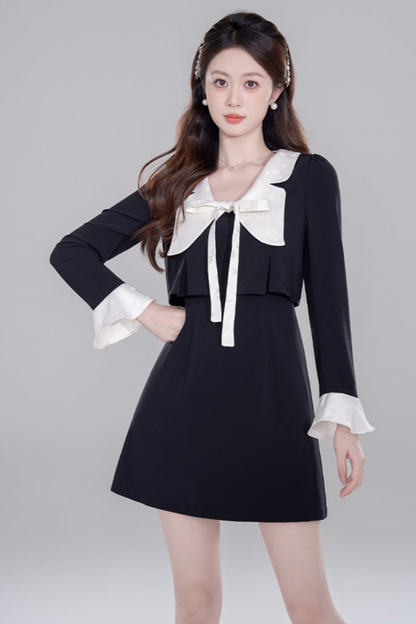 Black Neck Rich Daughter Dress