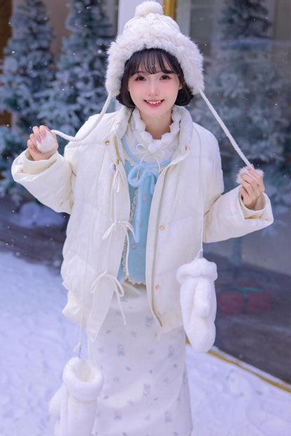Vanilla Warm Duck Down Jacket Set
