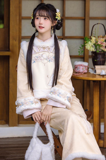 [pre-order] Wool Chinese-style Dress Set
