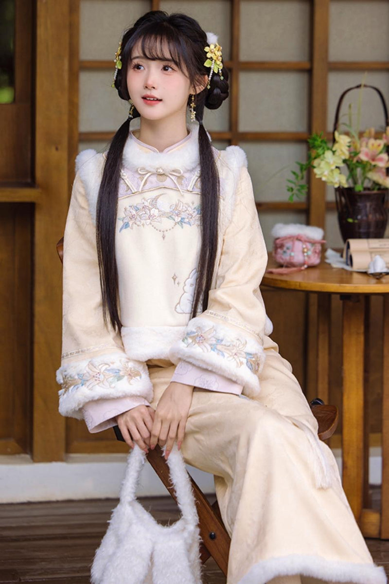 [pre-order] Wool Chinese-style Dress Set