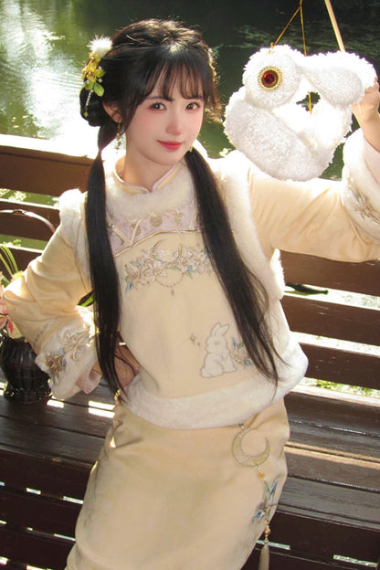[pre-order] Wool Chinese-style Dress Set