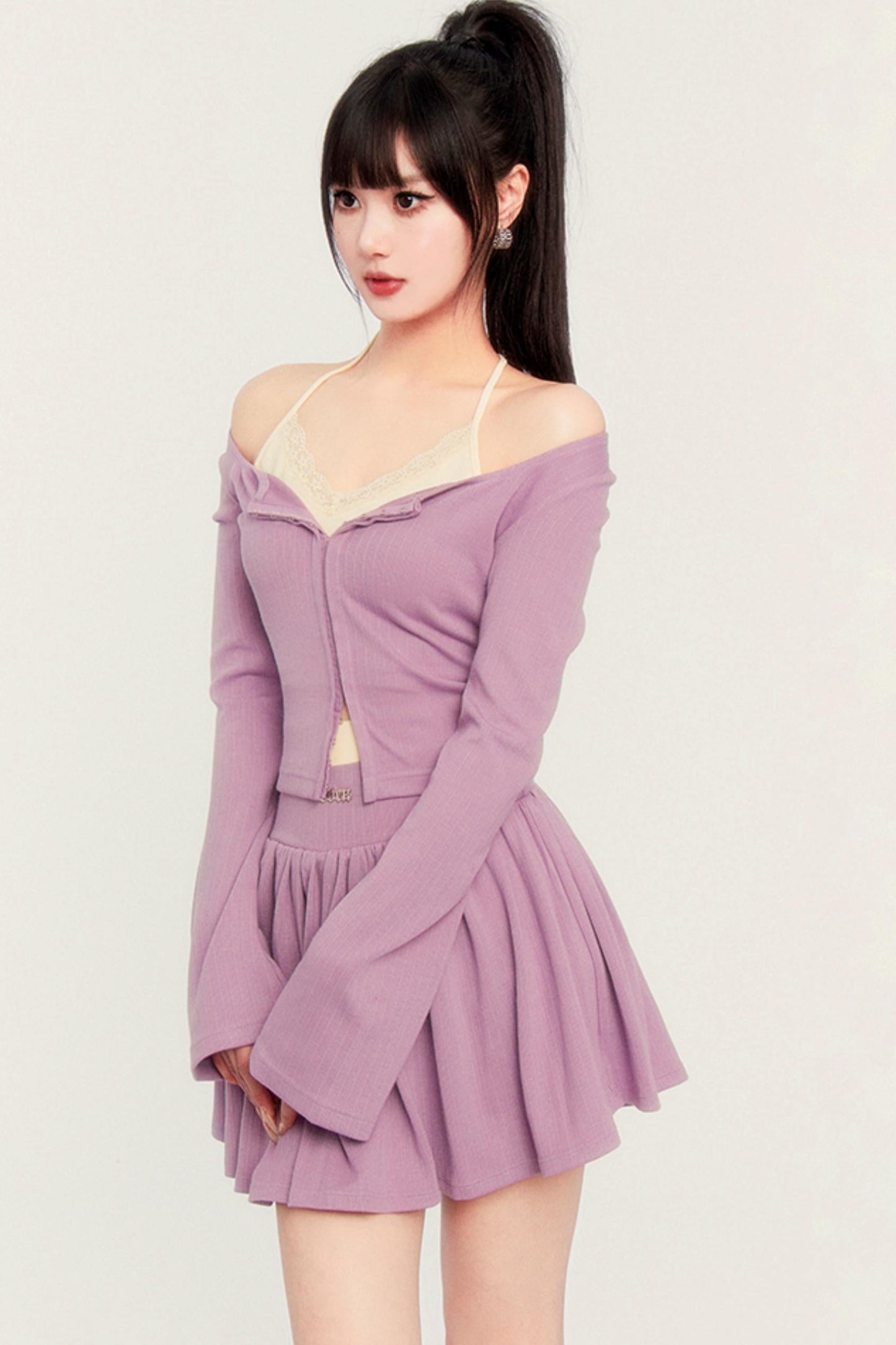 Two Piece Lace Knit Set