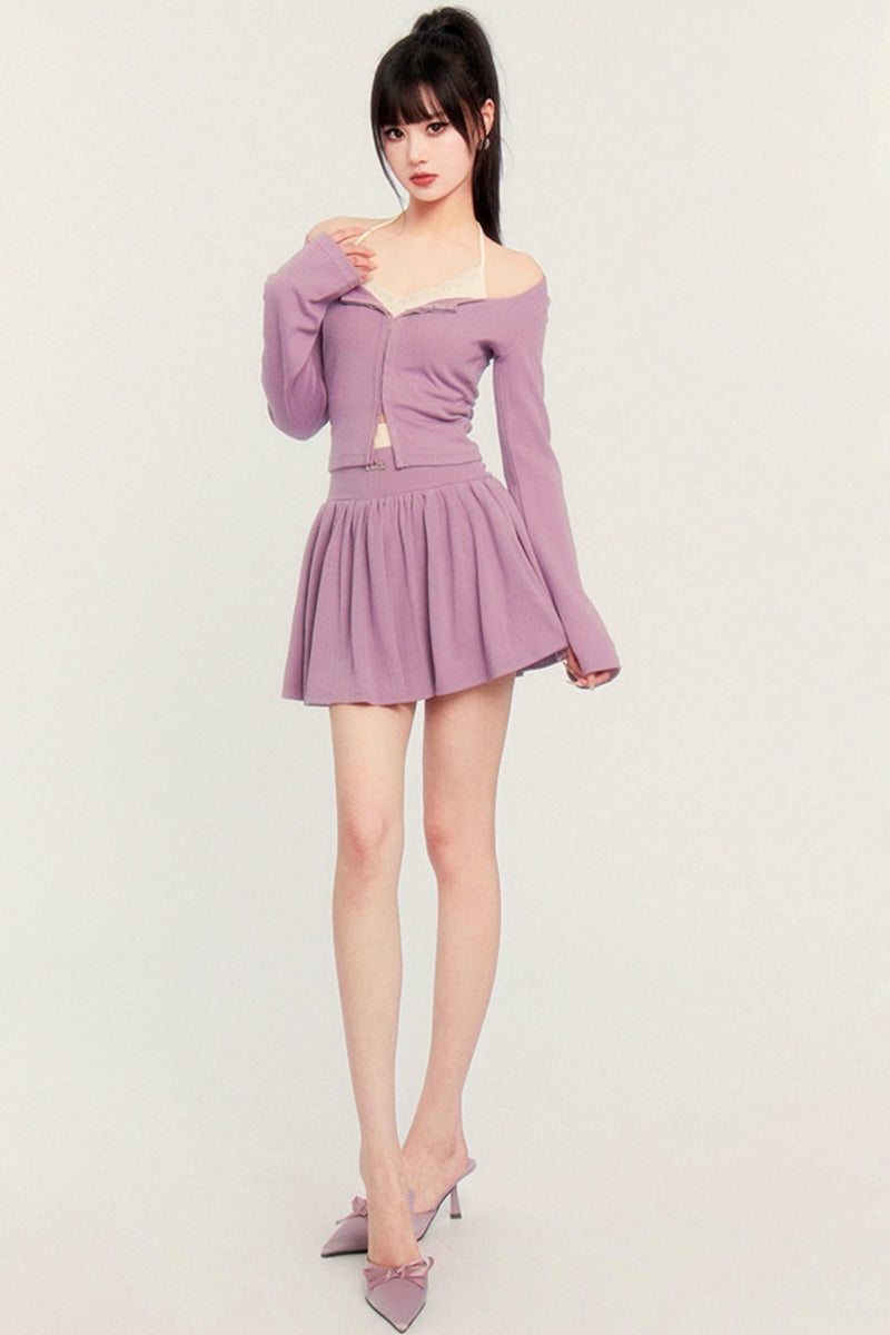 Two Piece Lace Knit Set