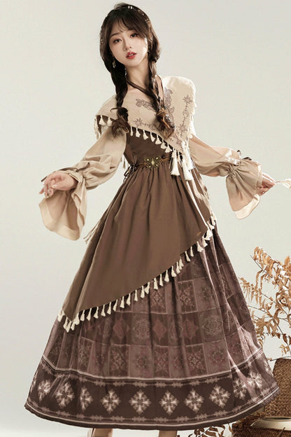 Exotic Retro Chinese-style Dress + Fake Collar