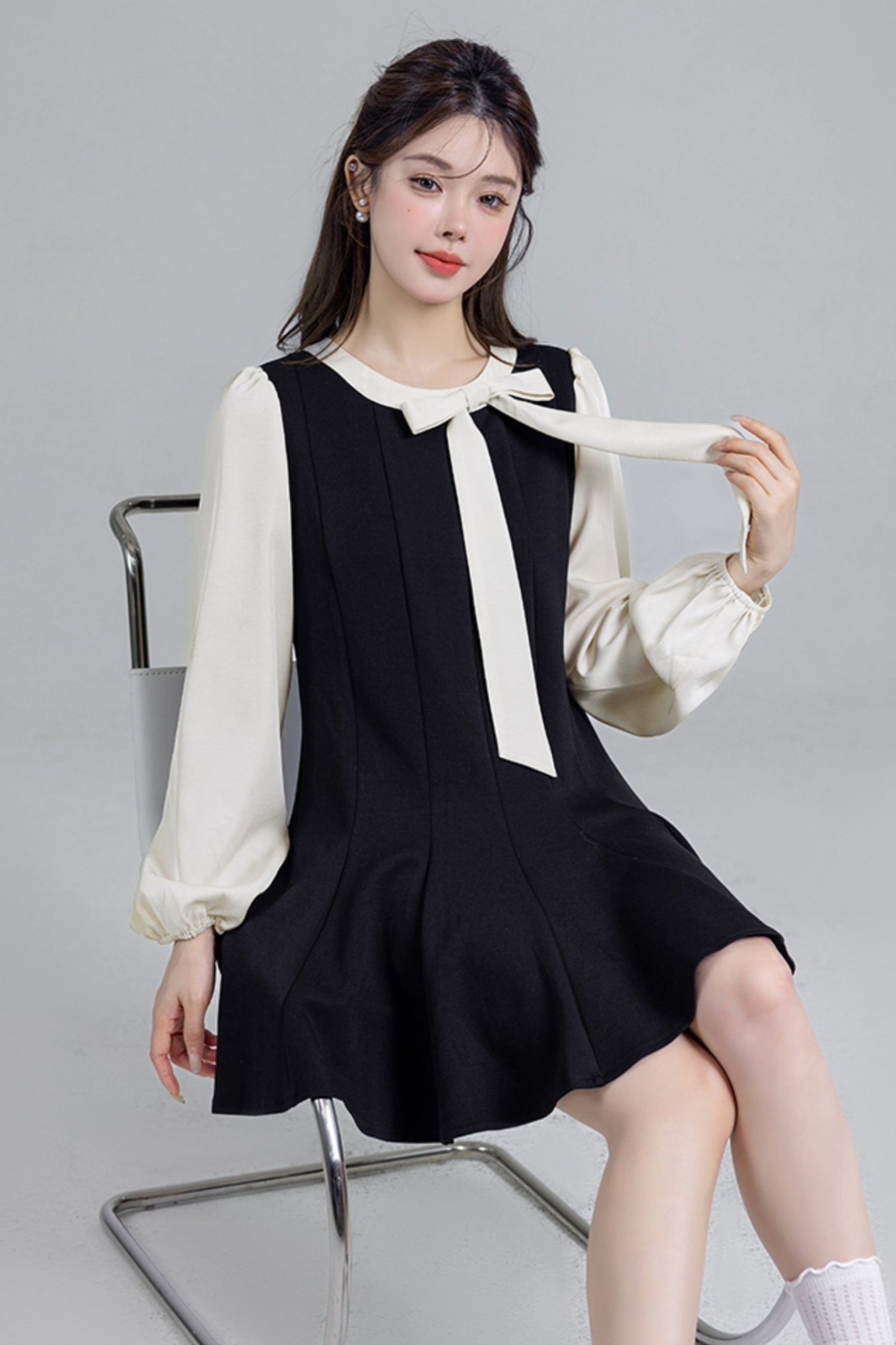 Black Bow Temperance Dress